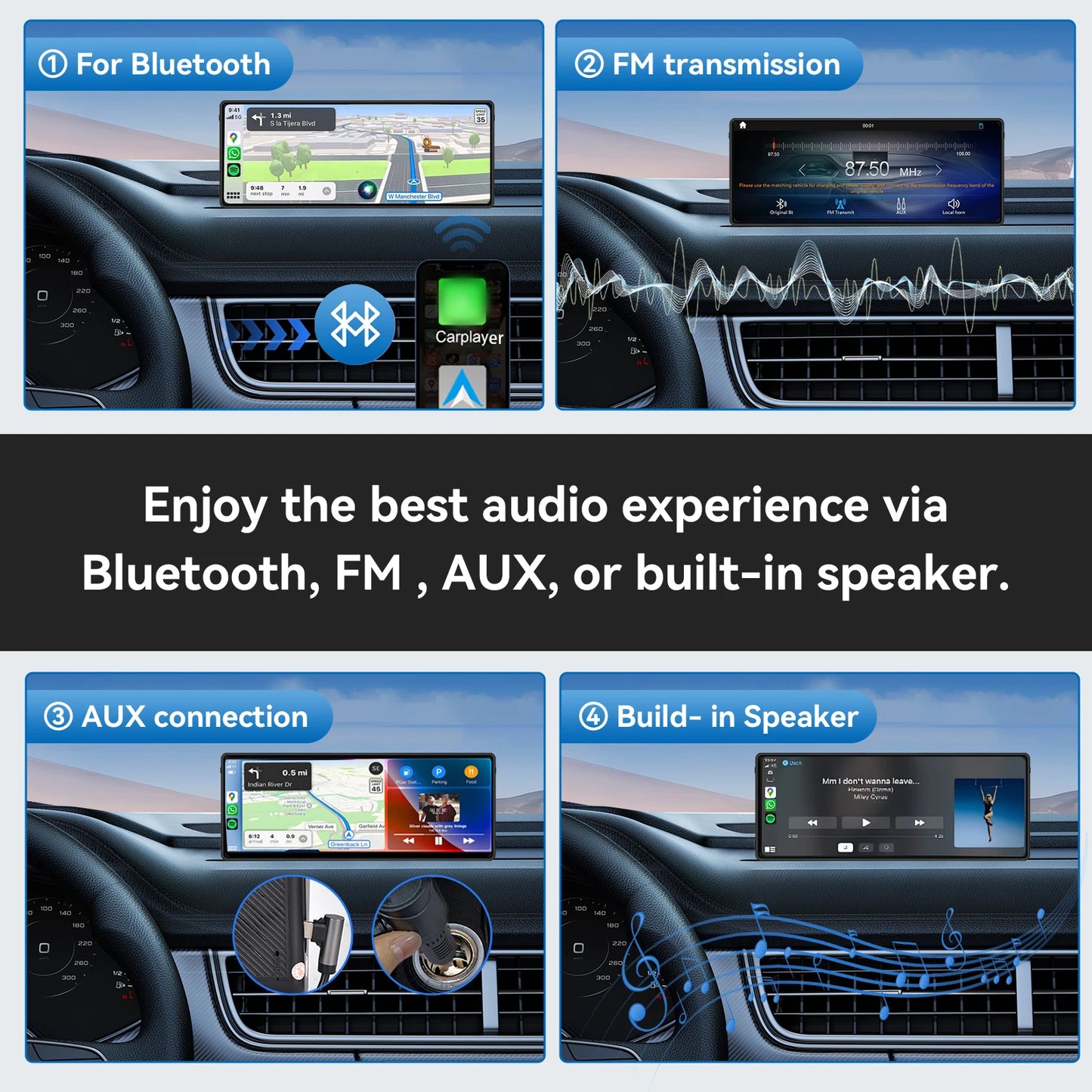 DriveSync™ 10” Wireless CarPlay Big Screen